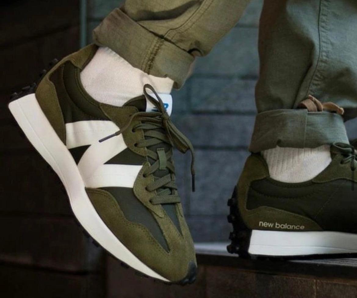 New balance 327 verde y blanca